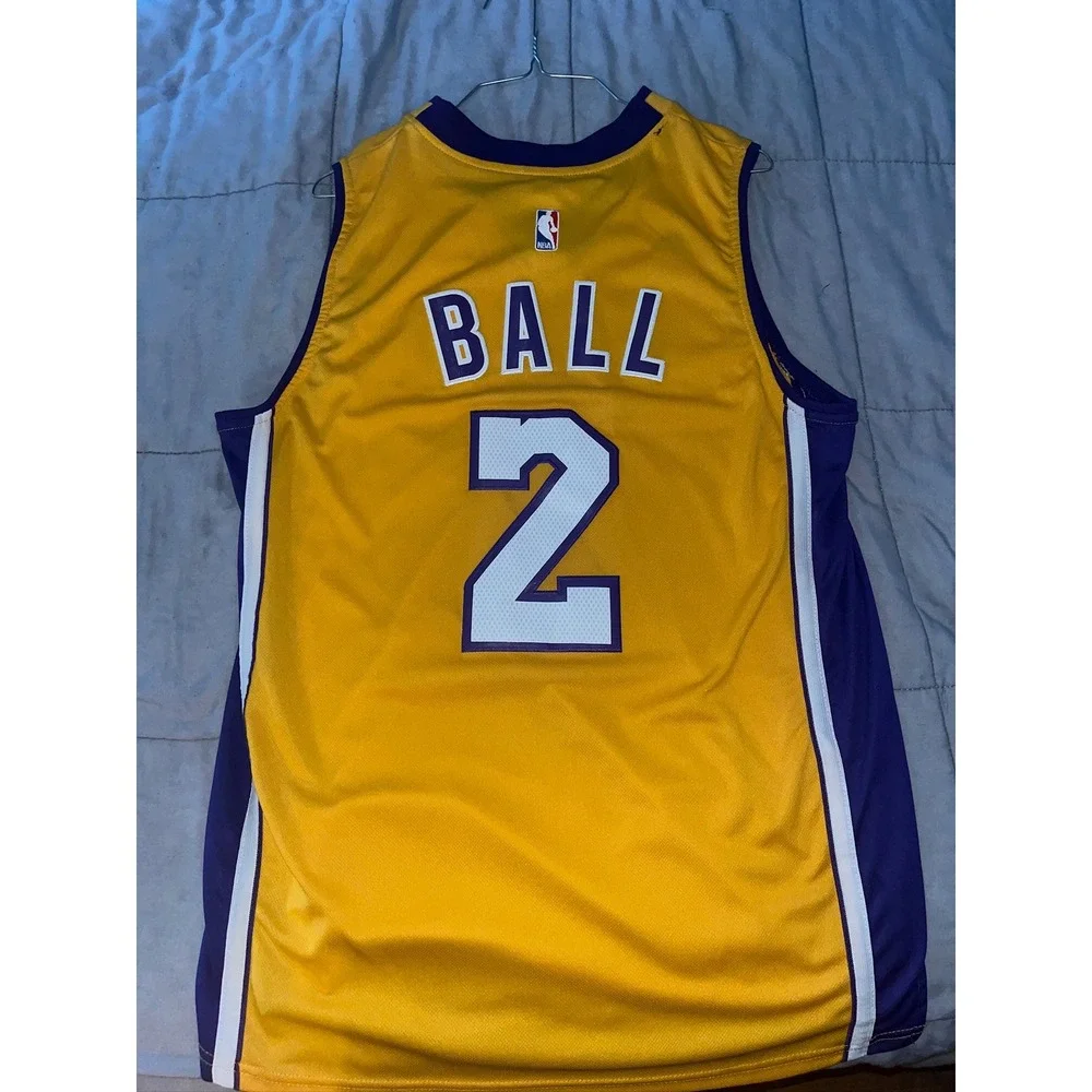 Adidas NBA Los Angeles Lakers Lonzo Ball 2 Swingman Jersey Gold Mens Medium